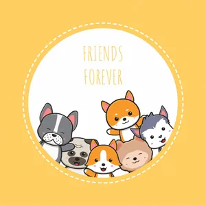 Cartoon Animal Friends Forever Wallpaper