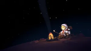 Cartoon Astronaut Based On Outer Worlds Wallpaper