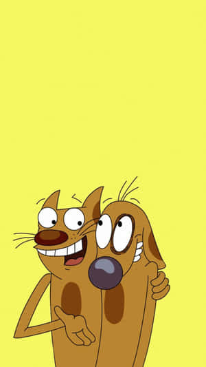 Cartoon Catdog Aesthetic Iphone Wallpaper