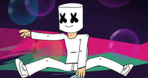 Cartoon Characters Playing Musical Instruments In A Vibrant Music Scene Wallpaper