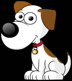 Cartoon Dog With Golden Pendant Wallpaper