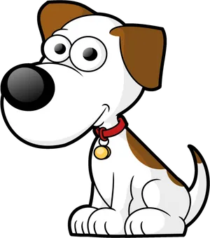 Cartoon Dog With Golden Pendant Wallpaper