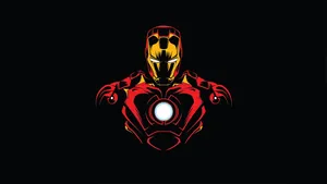 Cartoon Drawing Of The Superhero Iron Man Wallpaper