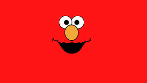 Cartoon Elmo Smiling Face Wallpaper