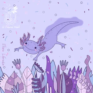Cartoon Fan Art Axolotl Wallpaper
