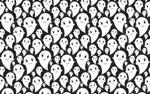 Cartoon Ghost Halloween Computer Wallpaper