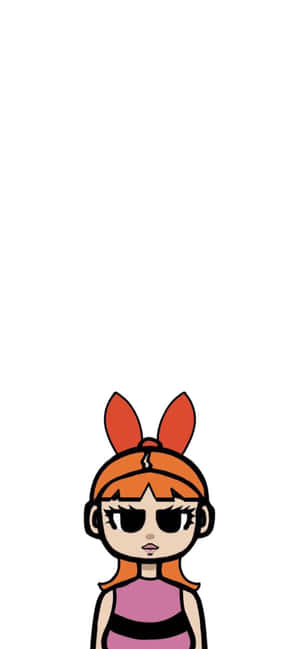 Cartoon Girl With Headband_ Vector Art Wallpaper