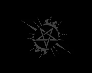 Cartoon Gray Pentagram Wallpaper