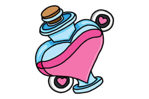 Cartoon Love Potion Bottle Wallpaper