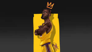 Cartoon Nba Players King Lebron James Wallpaper