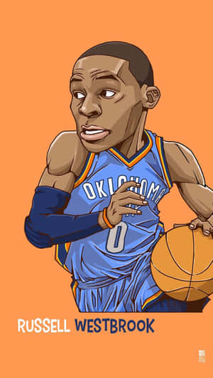 Cartoon Nba Players Russell Westbrook Wallpaper