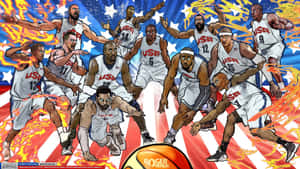 Cartoon Nba Players Usa Wallpaper