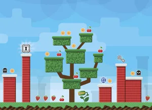 Cartoon Platform Game Level Design Wallpaper