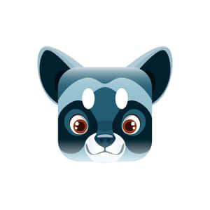 Cartoon Raccoon Face Graphic Wallpaper