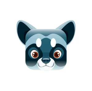 Cartoon Raccoon Face Graphic Wallpaper