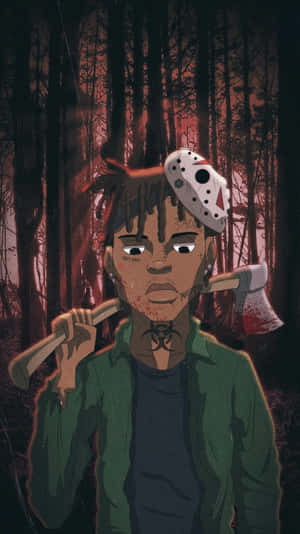 Cartoon Rapper Ski Mask Slump God Wallpaper