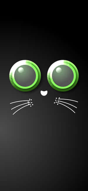 Cartoon Scary Cat Circular Eyes Wallpaper