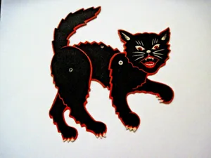 Cartoon Scary Cat Looking Angry Wallpaper