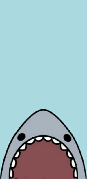 Cartoon Shark Mouth Aesthetic Wallpaper.jpg Wallpaper