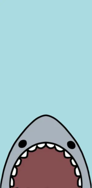 Cartoon Shark Mouth Aesthetic Wallpaper.jpg Wallpaper
