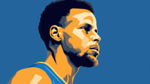 Cartoon Stephen Curry Profile Wallpaper