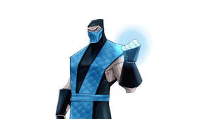 Cartoon Sub-zero In White Wallpaper