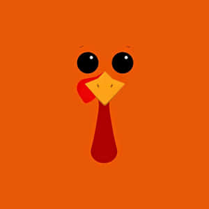 Cartoon Thanksgiving Orange Turkey Wallpaper