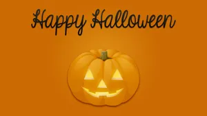 Carved Pumpkin Happy Halloween Greetings Wallpaper