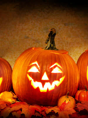 Carved Pumpkin Smiling Wallpaper