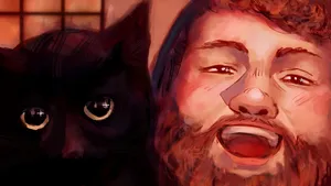 Caseoh Cat And Man Wallpaper