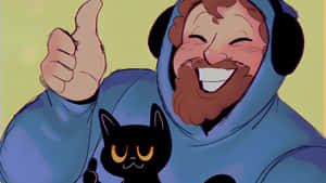 Caseoh Cat Lover Art Wallpaper