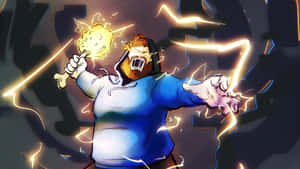 Caseoh Electric Power Strike Wallpaper