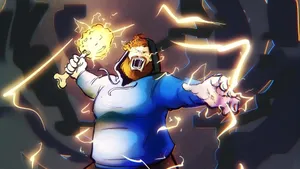 Caseoh Electric Power Strike Wallpaper