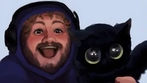 Caseoh Streaming With Cat Wallpaper