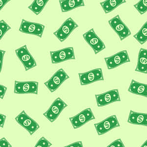 Cash Rain Pattern Background Wallpaper