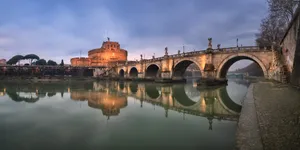 Castel Santangelo And The Ancient Roman Bridge Wallpaper