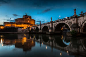 Castel Santangelo Hadrians Bridge Wallpaper