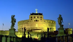Castel Santangelo With Archangel Michael Statue Wallpaper