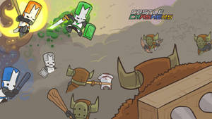 Castle Crashers Battle Scene Wallpaper