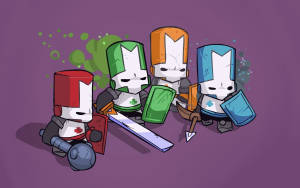 Castle Crashers Characters Violet Wallpaper