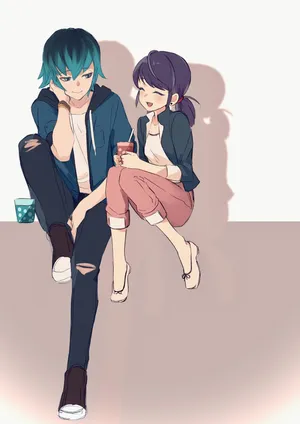 Casual Hangout Marinettes Friend Wallpaper