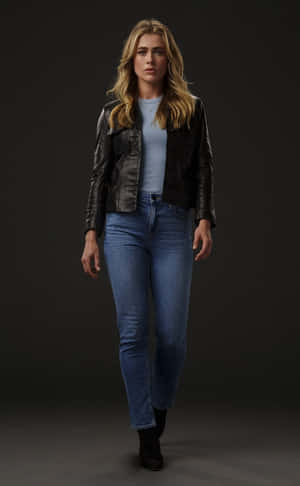 Casual Leather Jacket Portrait Wallpaper