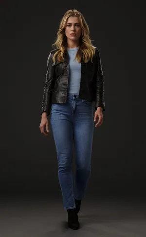 Casual Leather Jacket Portrait Wallpaper