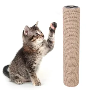 Cat Enjoying A Scratching Post Session Wallpaper