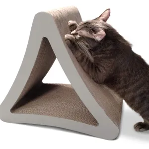 Cat Enjoying Its Scratching Post Wallpaper