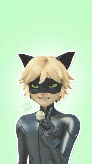 Cat Noir Cute Gesture Wallpaper