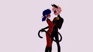 Cat Noir Romantic Wallpaper