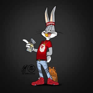 Catch A Bit Of Bugs Bunny Supreme With This Fun Wallpaper! Wallpaper