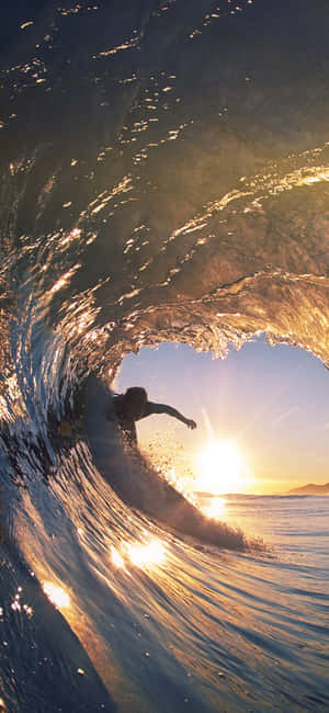 Catch A Wave And Capture The Moment With An Iphone Wallpaper