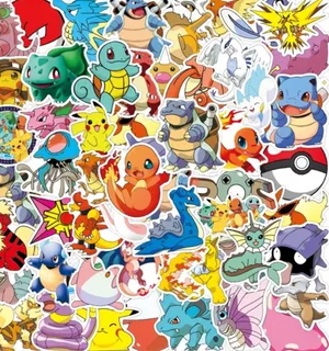 Catch 'em All With This Amazing Pokémon Sticker Collection! Wallpaper